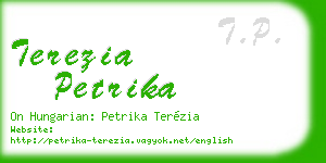 terezia petrika business card